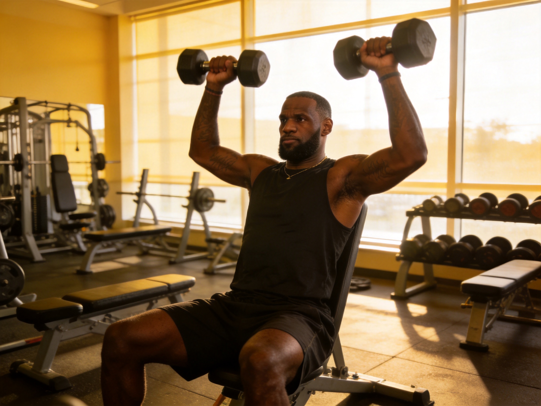 NBA球星健身房训练图片
